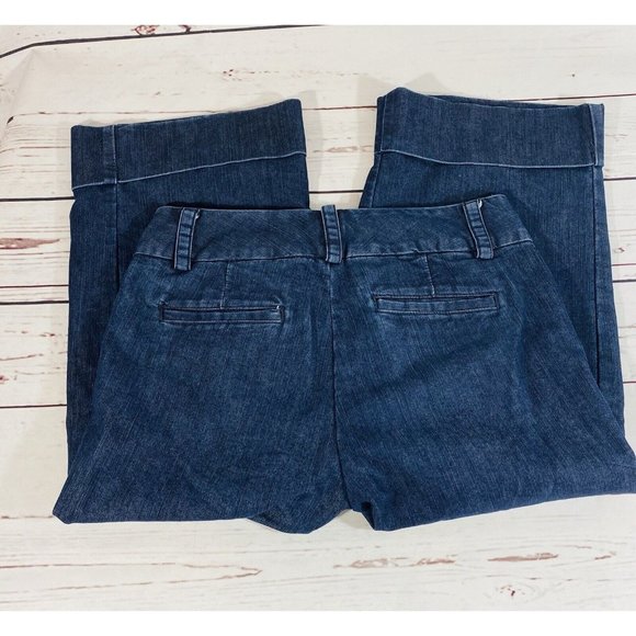 Gap Capris Long Shorts Womens Sz 4 Stretch Dark Blue 19.25” Inseam Dressy Career - Picture 3 of 9